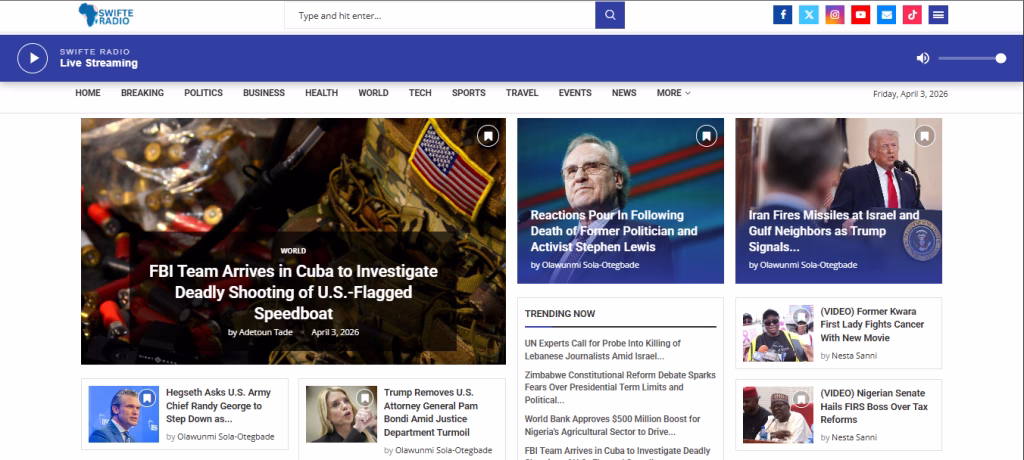 Swifte Radio. Designed by Shift Graphix